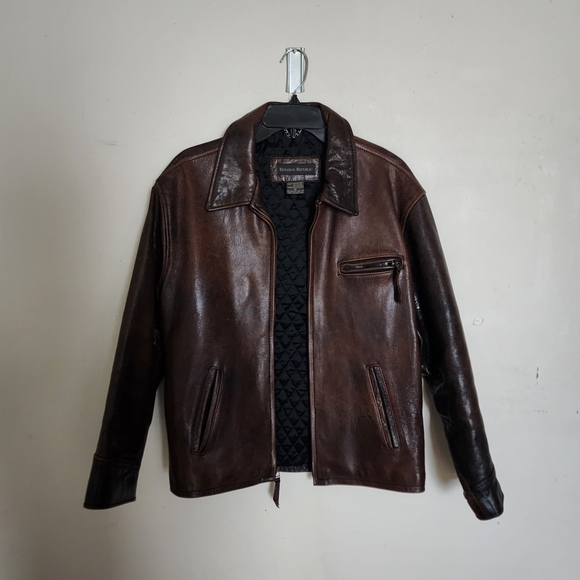 Banana Republic Dark Brown Leather Jacket (Vintage) - Picture 2 of 5